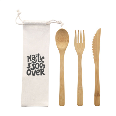 Logo trade business gift photo of: Bambu Cutlery Set